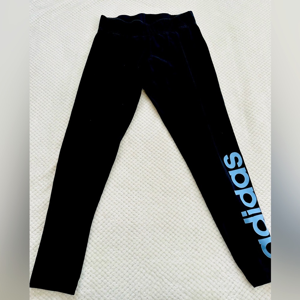 Women's Adidas Logo On Leg Leggings Pants Size L